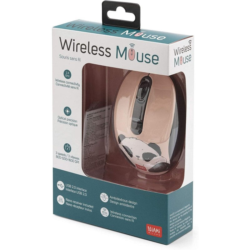 Mouse Ottico Wireless Panda Con Ricevitore Usb - Legami Wmo004