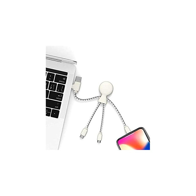 Multicavo Di Ricarica Usb A/c/micro E Lightning Mr Bio All-in-one Buffetti I Love Green