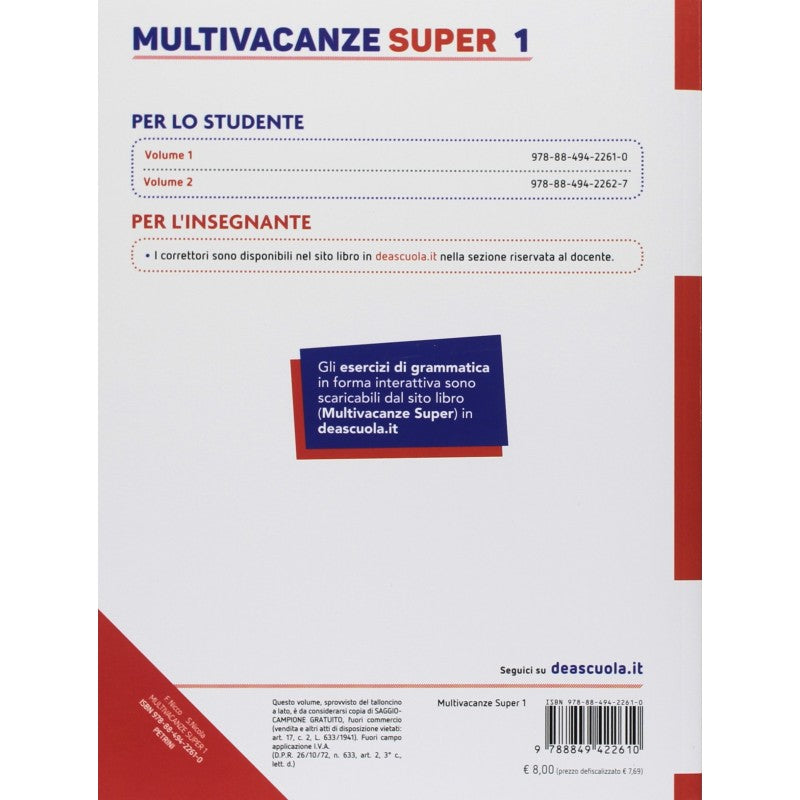 Multivacanze Super 1 - Italiano, Storia E Geografia