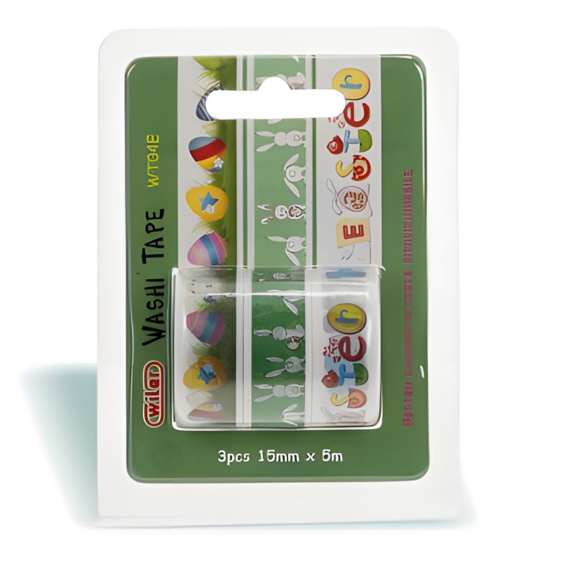 Nastro Adesivo Pasqua Washi Tape 15mm X 5mt - Wiler