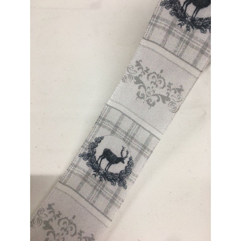 Nastro Decorato Con Cervi E Ghirigori