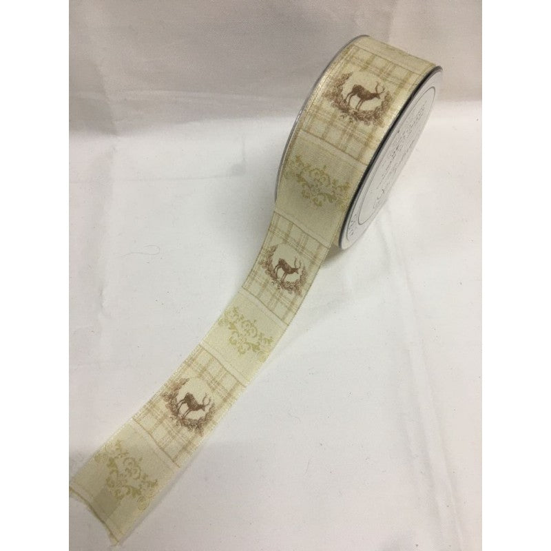 Nastro Decorato Con Cervi E Ghirigori