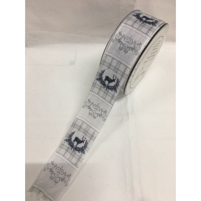 Nastro Decorato Con Cervi E Ghirigori