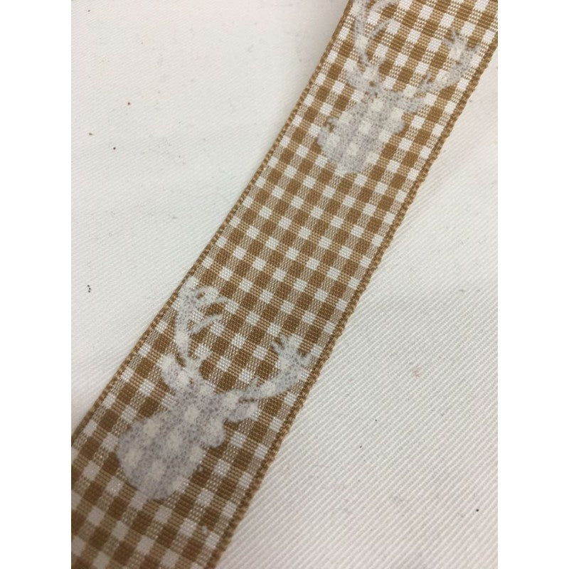 Nastro Quadrettato Con Renne