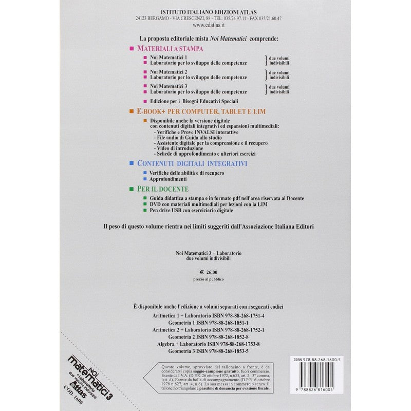 Noi Matematici 3 + Laboratorio