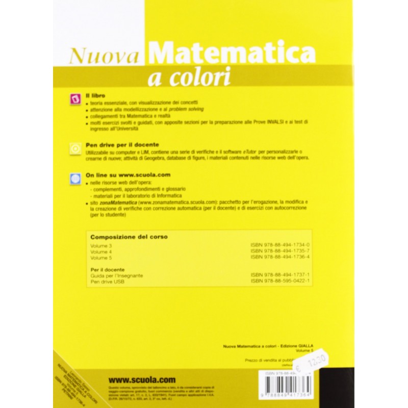 Nuova Matematica A Colori. Ediz. Gialla Vol.5