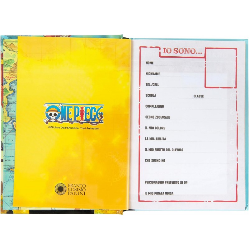 One Piece - Diario Scuola 2024-2025 Ufficiale One Piece, Diario 12 Mesi, 13 X 17,8 Cm
