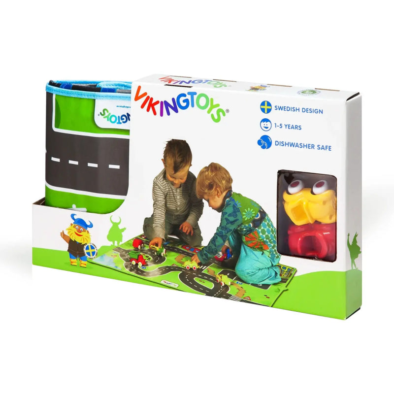 Original Tappeto Città Con 2 Macchinine – Viking Toys Vk5202