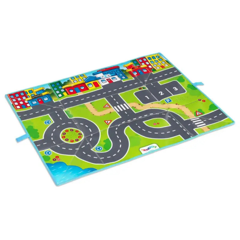 Original Tappeto Città Con 2 Macchinine – Viking Toys Vk5202