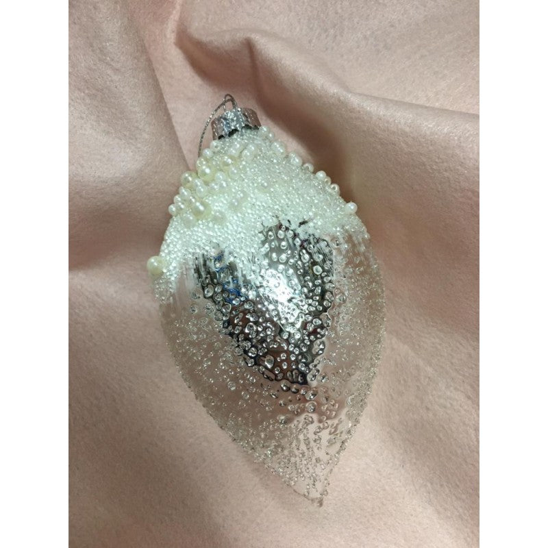 Pallina Argento Con Perline