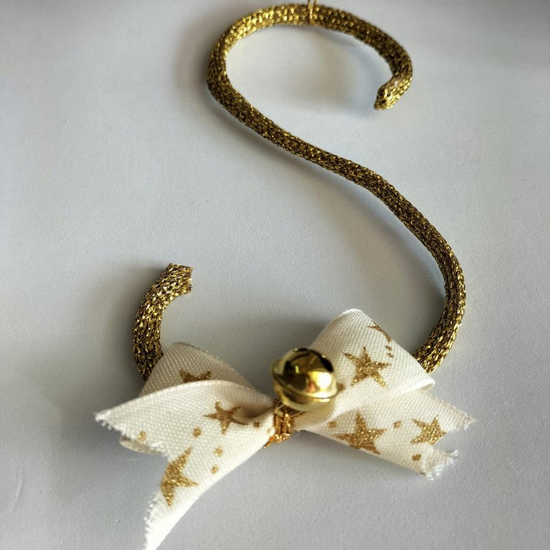 Pallina Natale Iniziale Personalizzabile - Oro Glitter