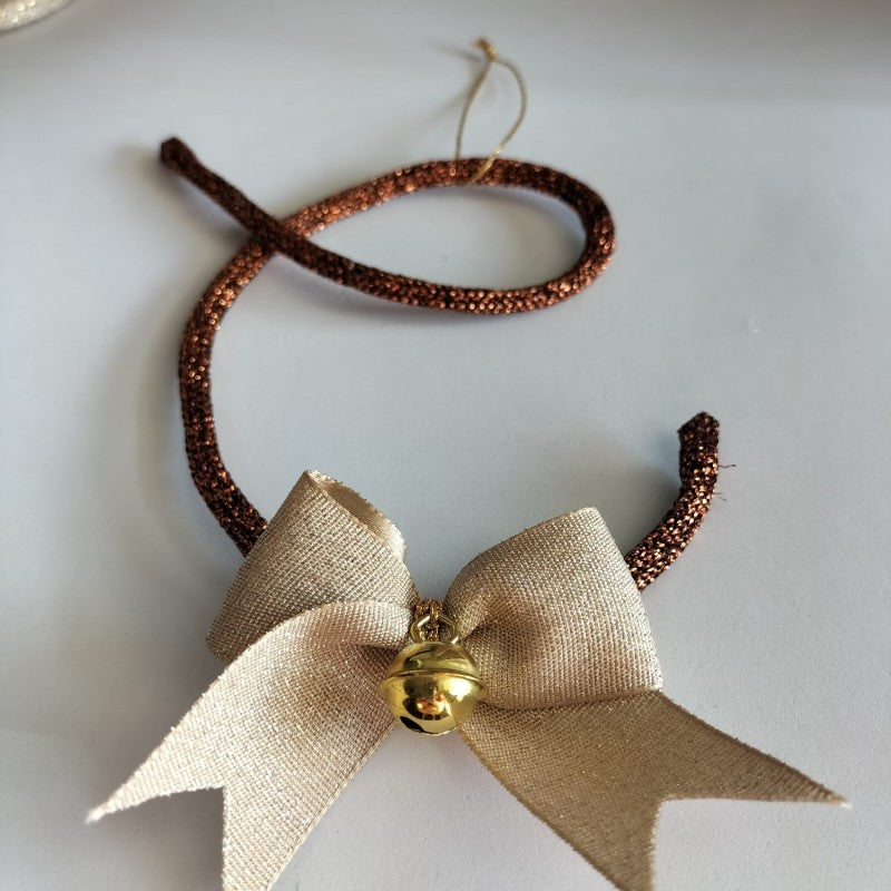 Pallina Natale Iniziale Personalizzabile - Rame Glitter