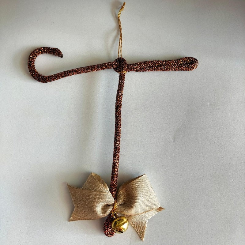 Pallina Natale Iniziale Personalizzabile - Rame Glitter