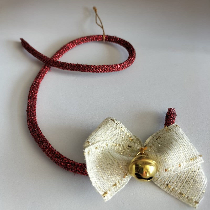 Pallina Natale Iniziale Personalizzabile - Rosso Glitter