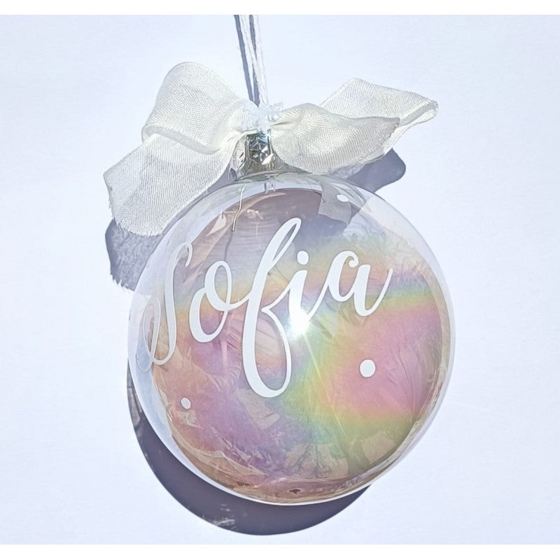 Pallina Personalizzata Con 1 Nome - Albero Di Natale