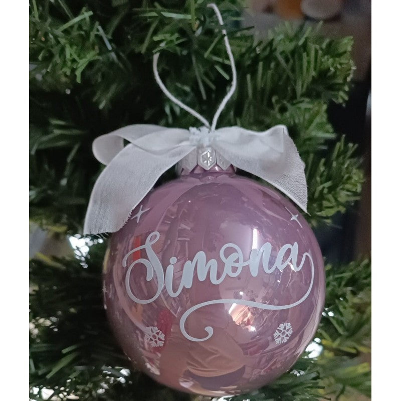 Pallina Personalizzata Con 1 Nome - Albero Di Natale