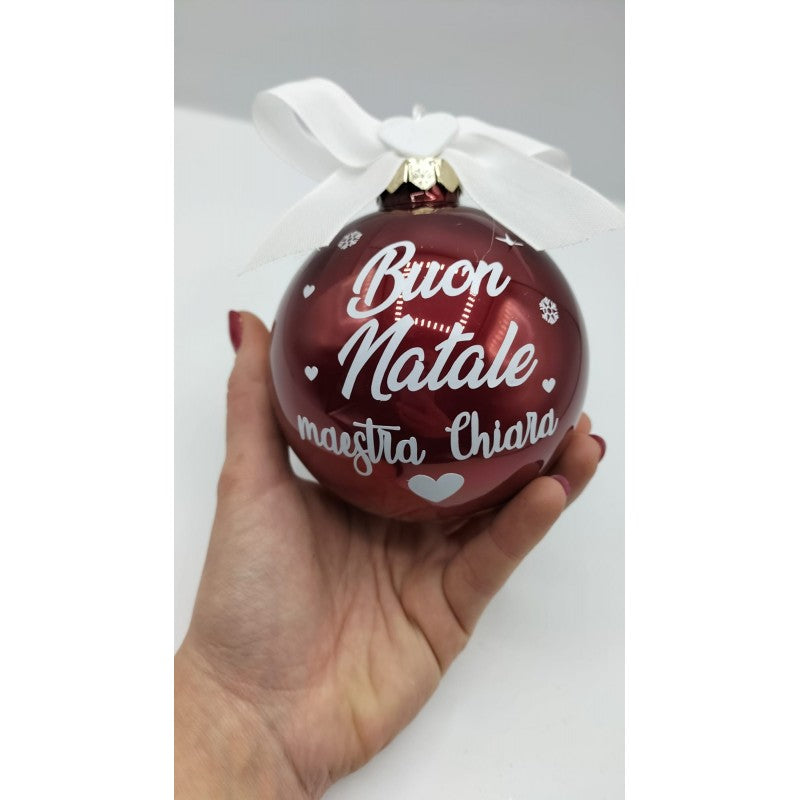 Pallina Personalizzata Con Frase O Famiglia - Albero Di Natale