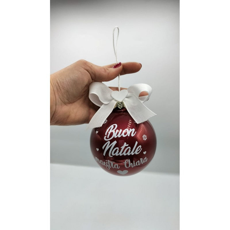 Pallina Personalizzata Con Frase O Famiglia - Albero Di Natale