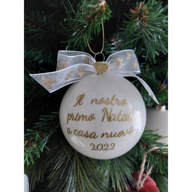 Pallina Personalizzata Con Frase O Famiglia - Albero Di Natale
