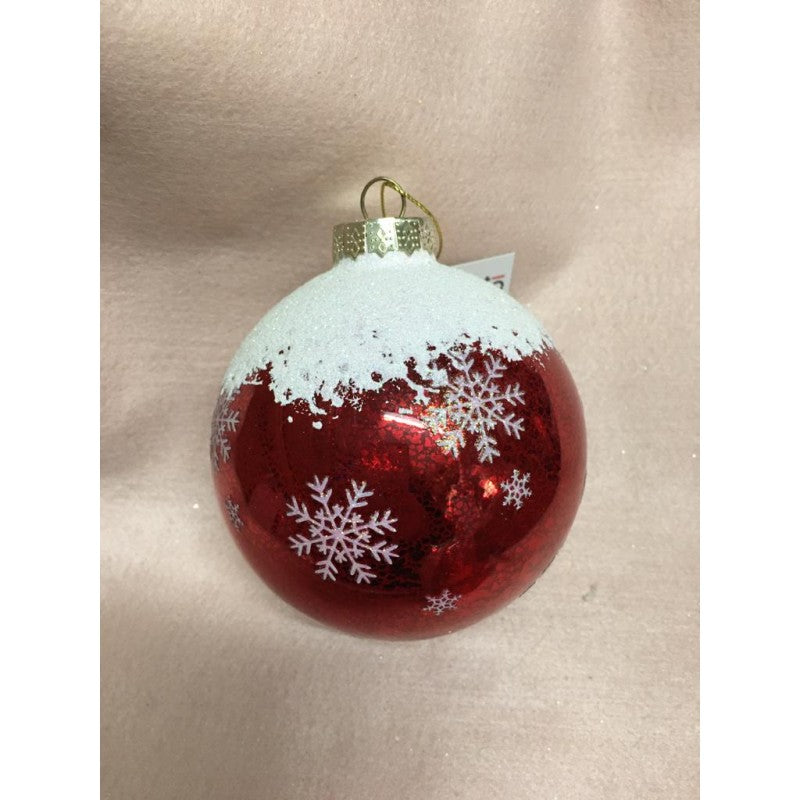 Pallina Rossa Con Decori