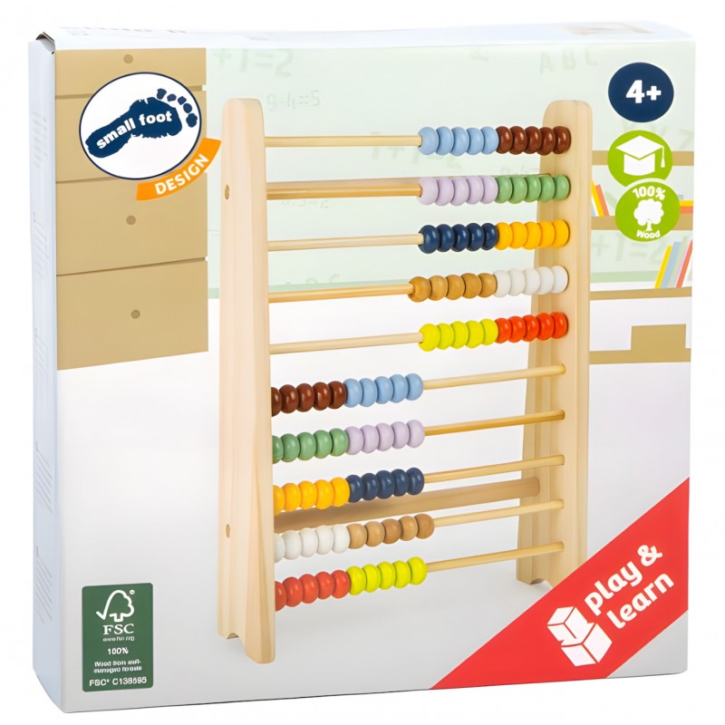 Pallottoliere In Legno "educate" Per Bambini