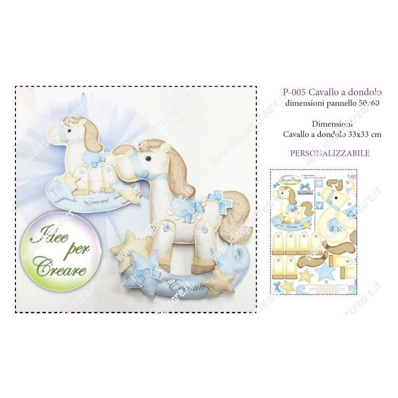 Pannello Cavallo A Dondolo Azzurro