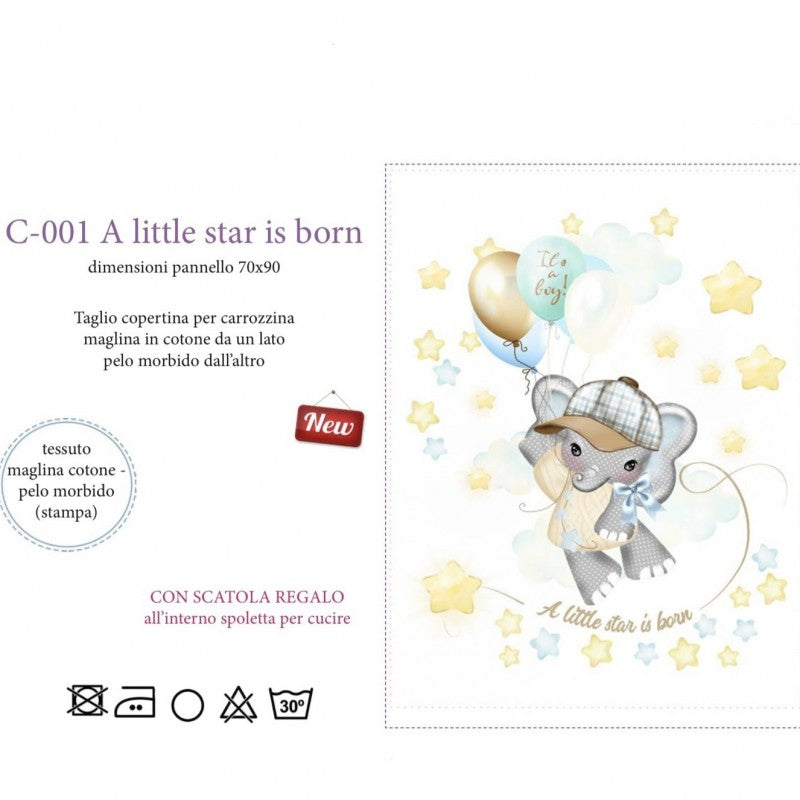 Pannello Copertina Bimbo Elefante A Little Star Is Born