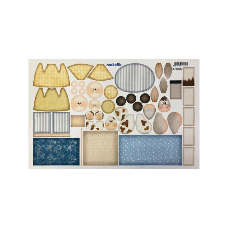 Panno Kraft 3d Personaggi Il Presepe Renkalik