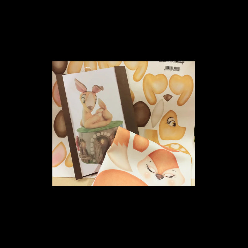 Panno Kraft 3d Renkalik Cerbiatto Melody 50 X 50 Cm