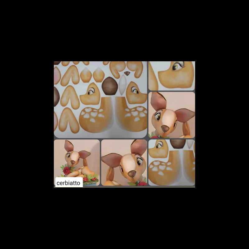 Panno Kraft 3d Renkalik Cerbiatto Melody 50 X 50 Cm