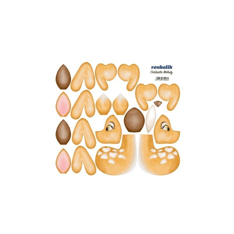 Panno Kraft 3d Renkalik Cerbiatto Melody 50 X 50 Cm