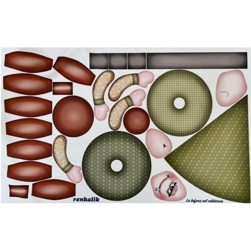 Panno Kraft 3d Renkalik - La Befana Nel Calderone