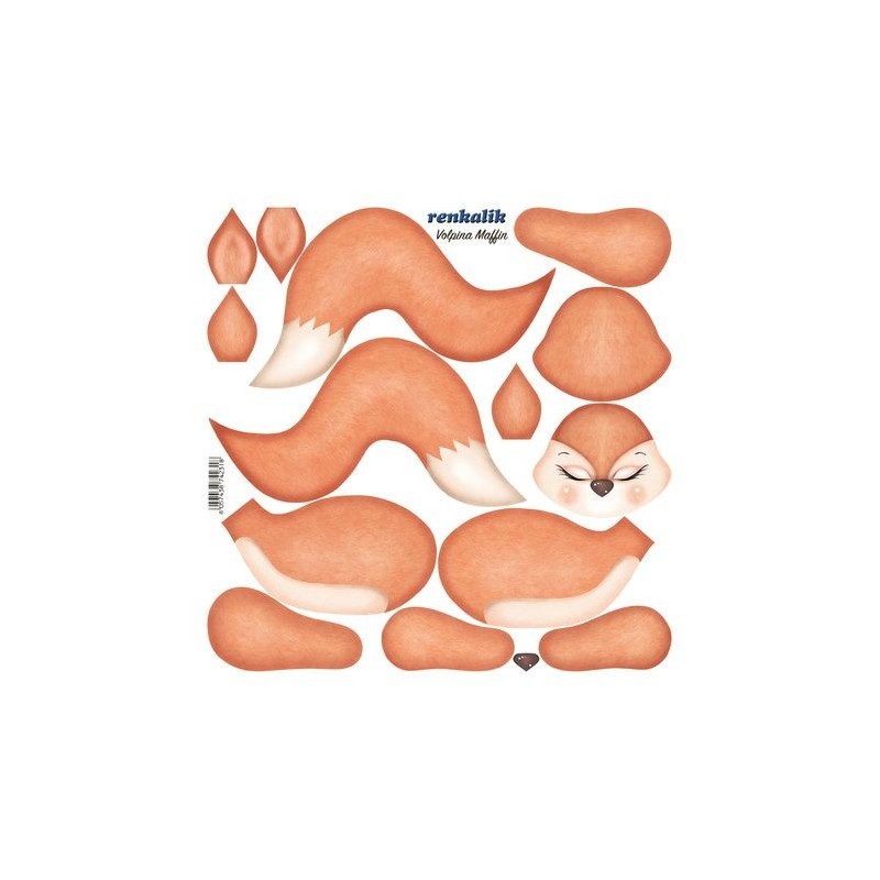 Panno Kraft 3d Renkalik Volpina Maffin 50 X 50 Cm