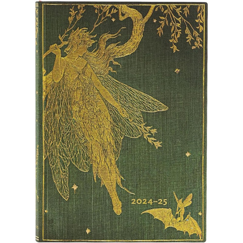 Paperblanks | 2025 La Fata Oliva | 18 Mesi Flexis | Midi | Settimanale Orizzontale