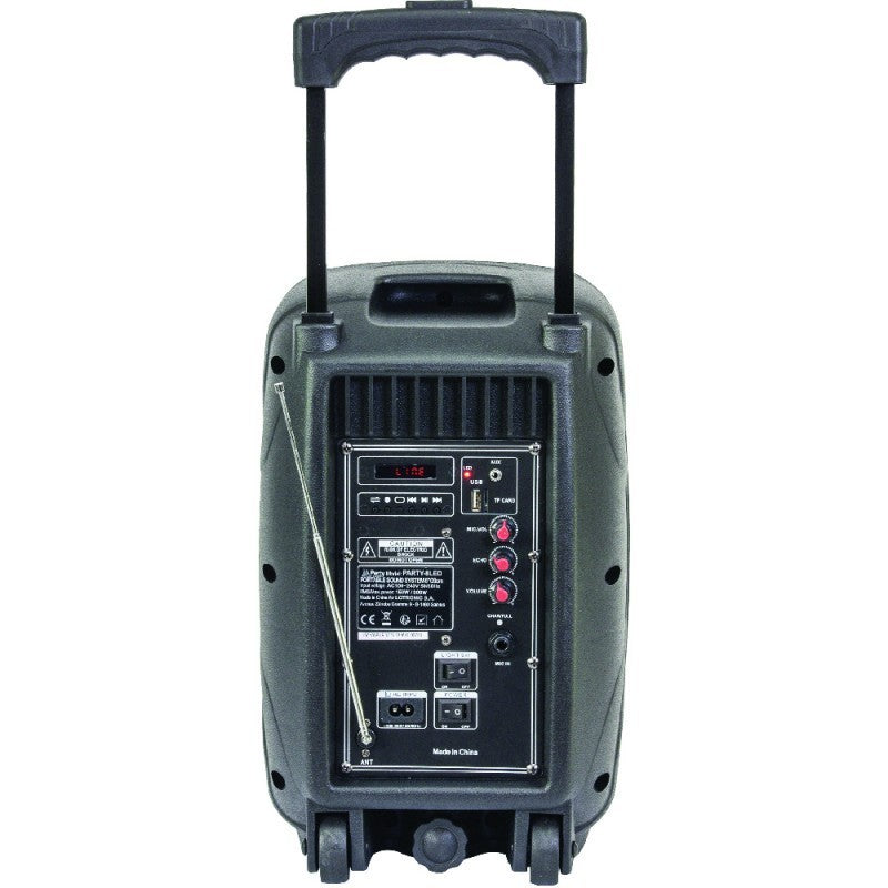 Party-8led - Diffusore Audio Portatile Con Usb, Bluetooth, Fm & Mic - 8"/20cm - 150 Watt Rms