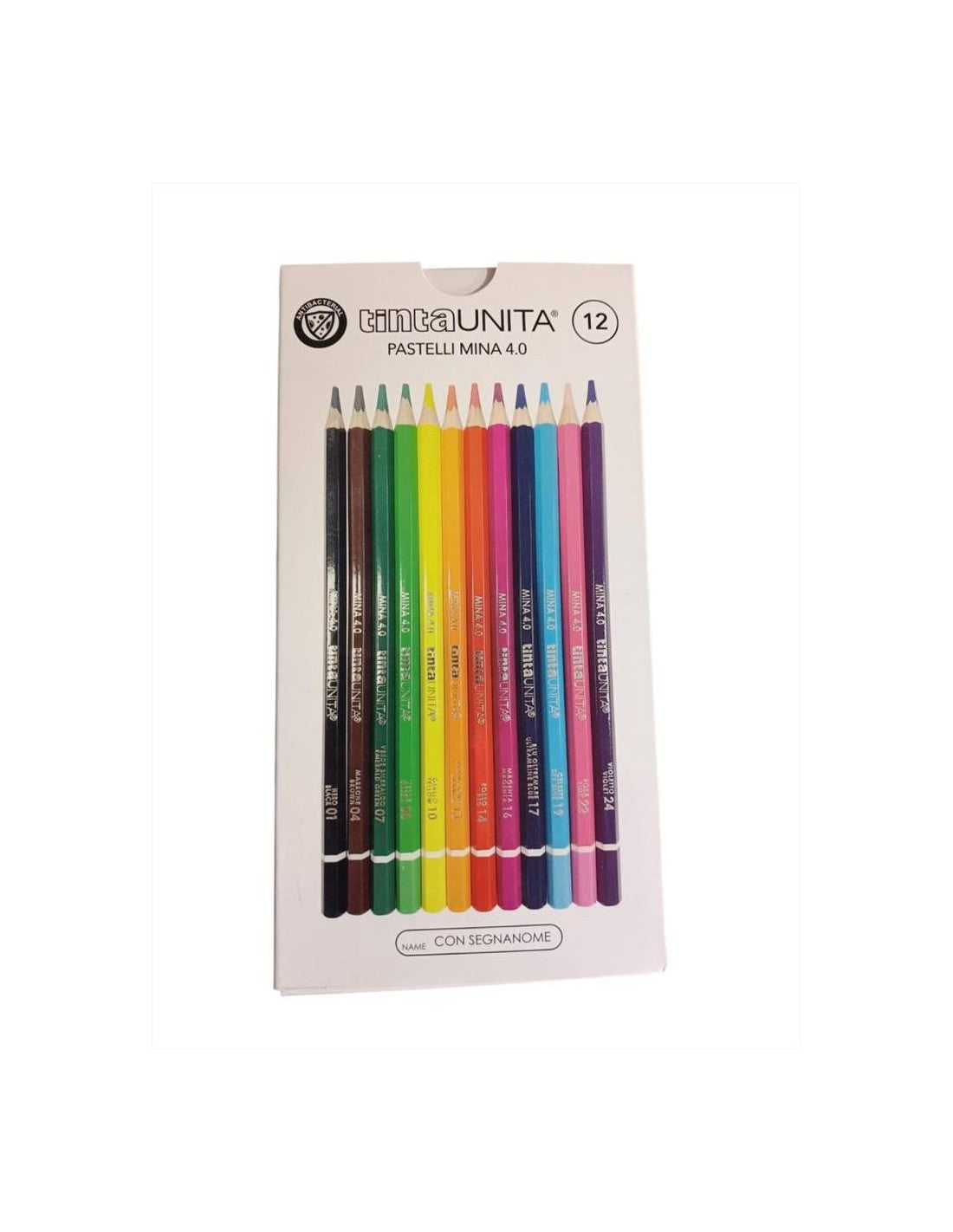 Tinta Unita – Pastelli a Matita 4,0 mm Set da 12 Pezzi