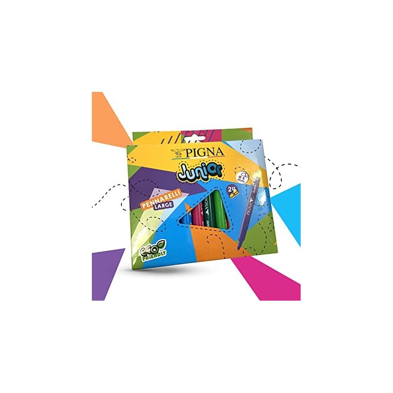 Pennarelli Large Junior Da 24 Pigna - Colori Assortiti
