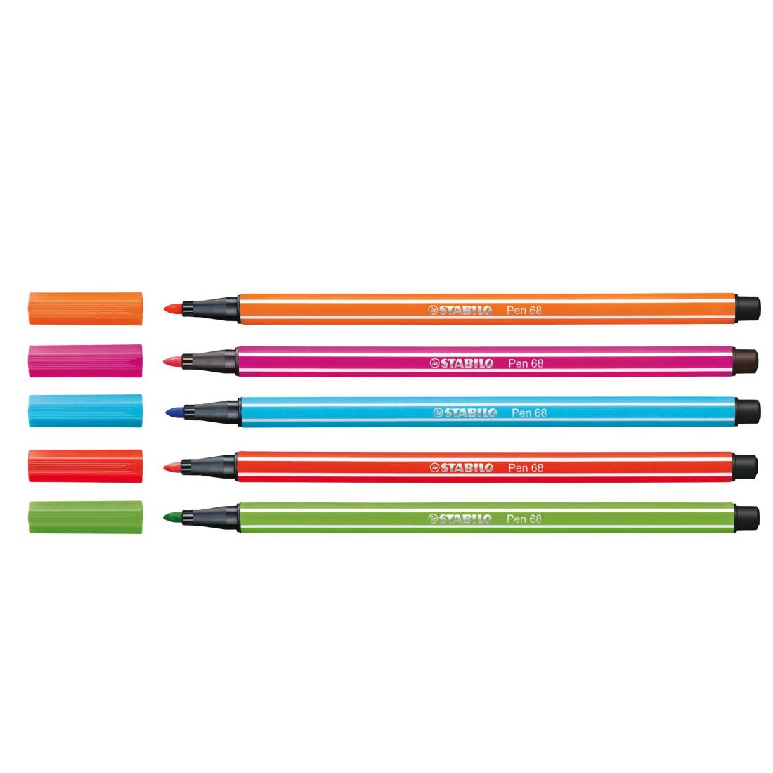 STABILO Pen 68 – Scatola in Metallo da 10 Pennarelli a Colori Assortiti