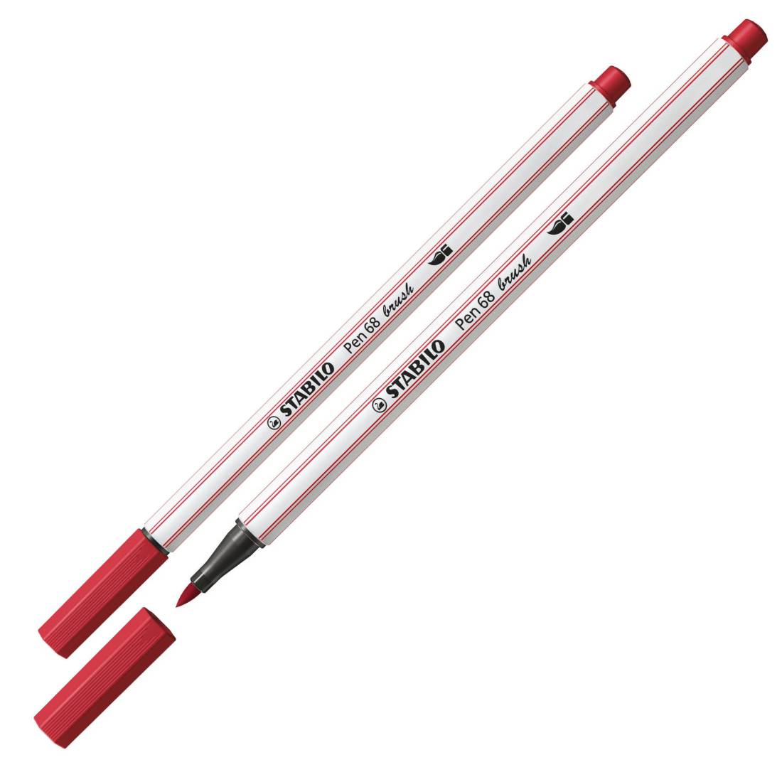 STABILO Pen 68 Brush Arty – Confezione da 18 Pennarelli Brush a Colori Assortiti