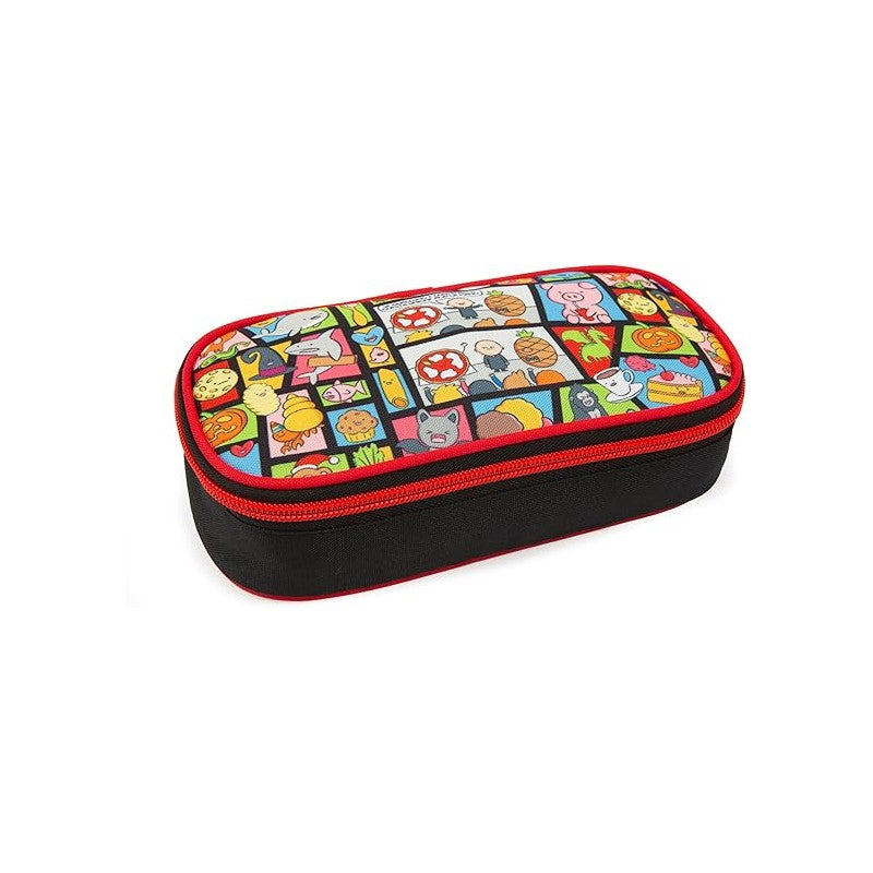 Pera Toons - Astuccio Ovale Con Divisorio Interno E Chiusura A Zip