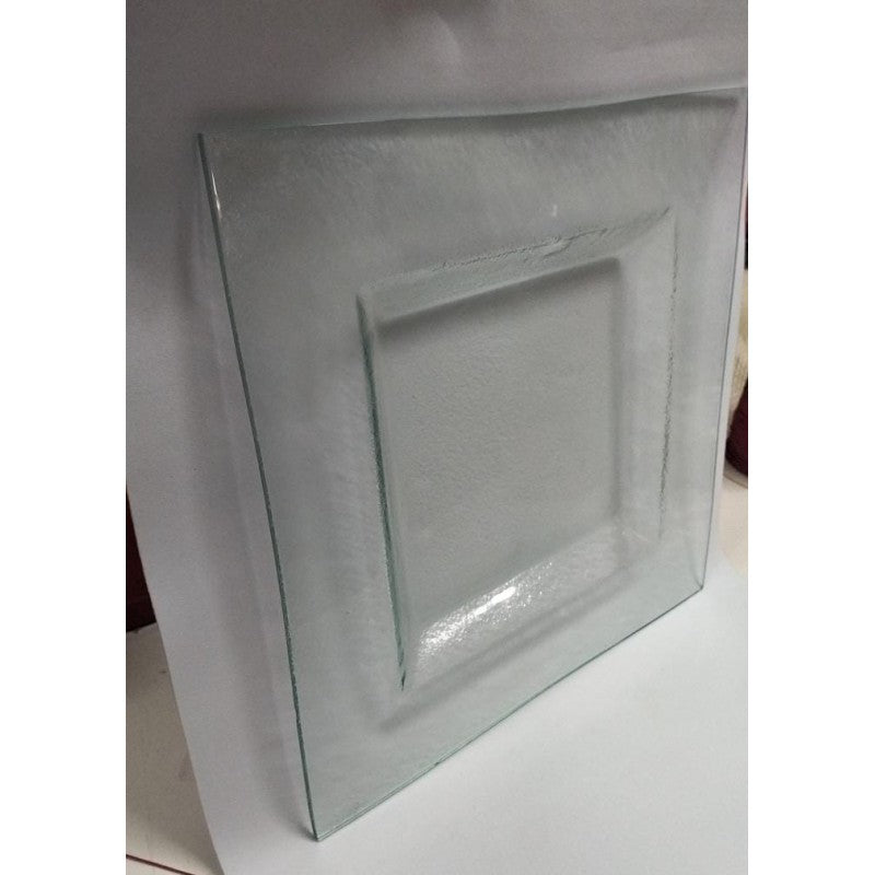 Piatto Vetro Quadrato 31x31 Cm
