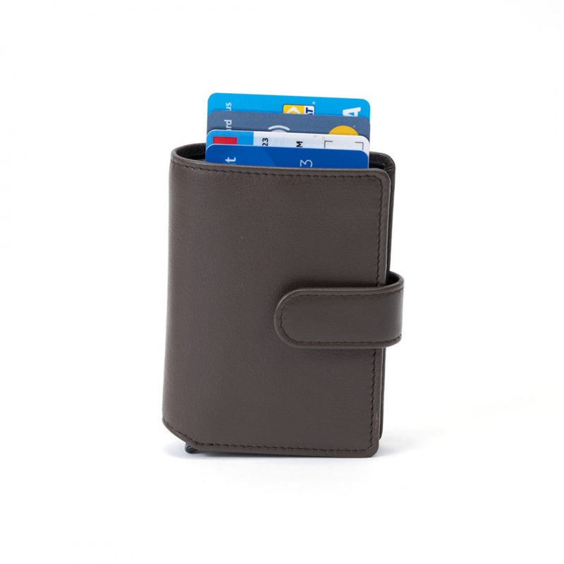Porta Carte Axel Plus Con Zip Marrone | Campo Marzio