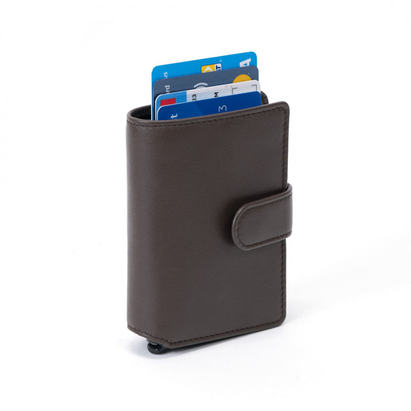Porta Carte Axel Plus Con Zip Marrone | Campo Marzio
