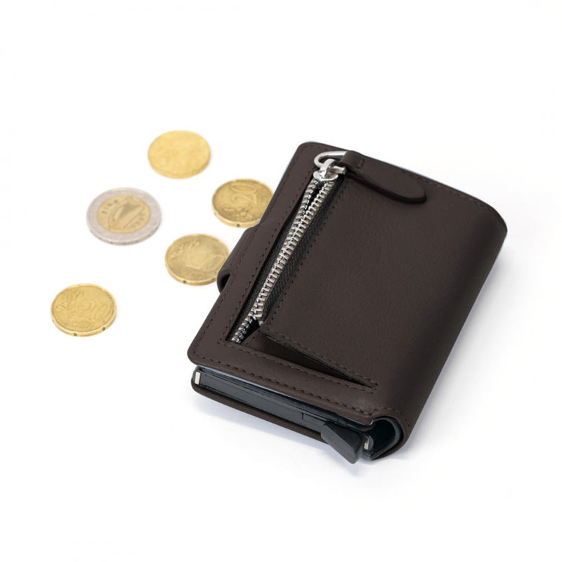 Porta Carte Axel Plus Con Zip Marrone | Campo Marzio