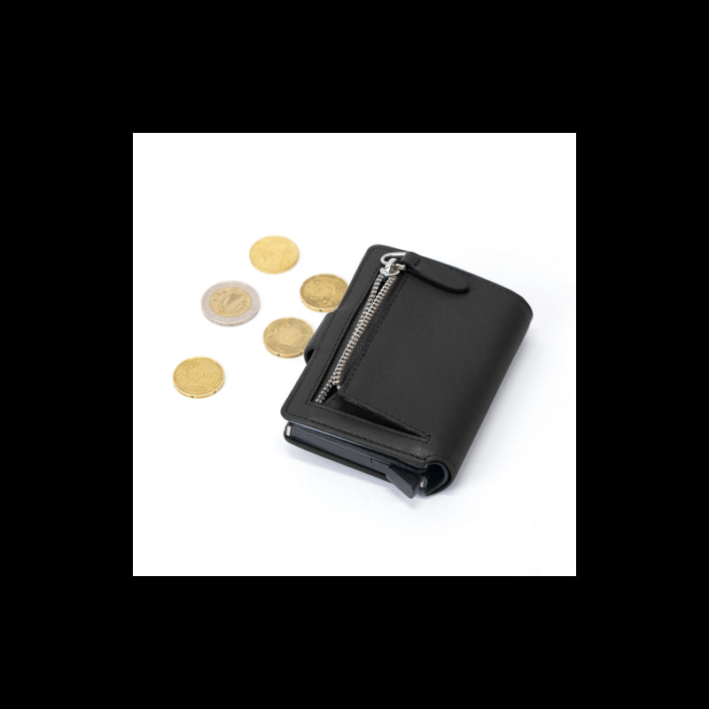 Porta Carte Axel Plus Con Zip Nero | Campo Marzio