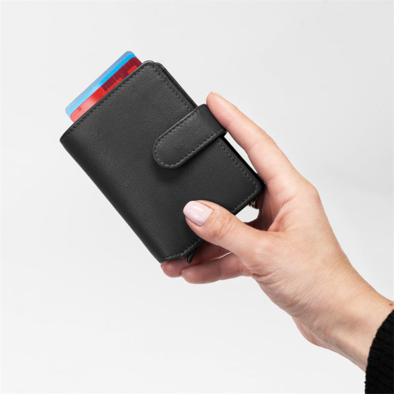 Porta Carte Axel Plus Con Zip Nero | Campo Marzio