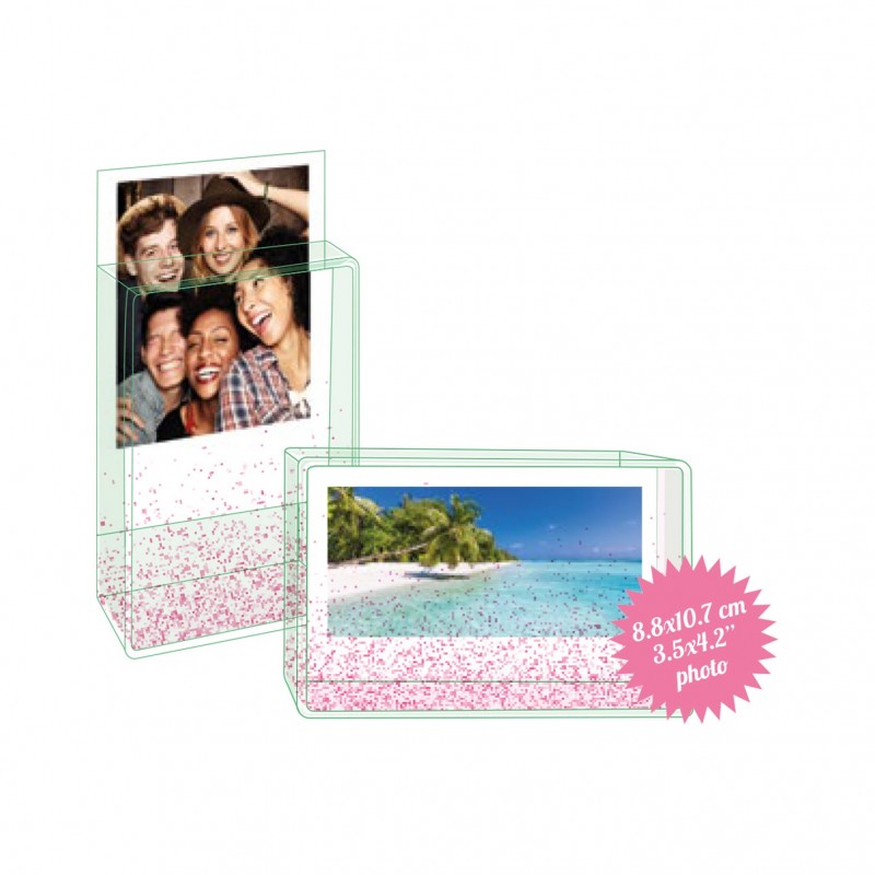 Portafoto Piccolo Con Glitter Rosa Flamingo 9x5 Cm  - Legami