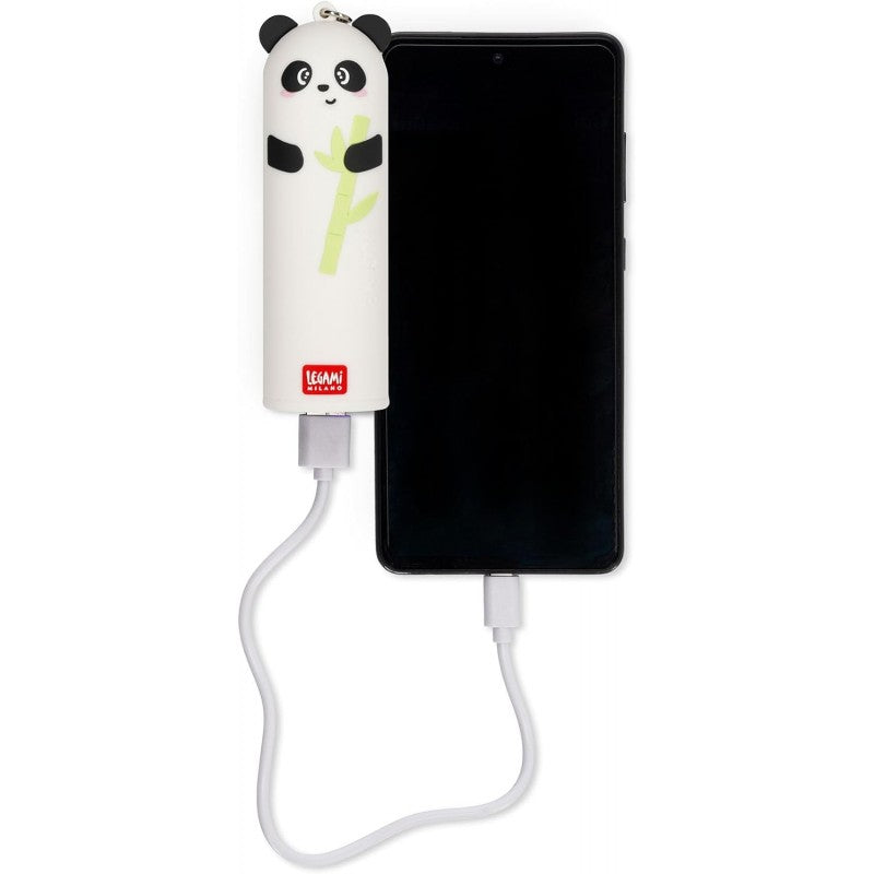 Power Bank Portatile Panda 4800 Mah Con Cavo Usb Tipo C Incluso - Legami