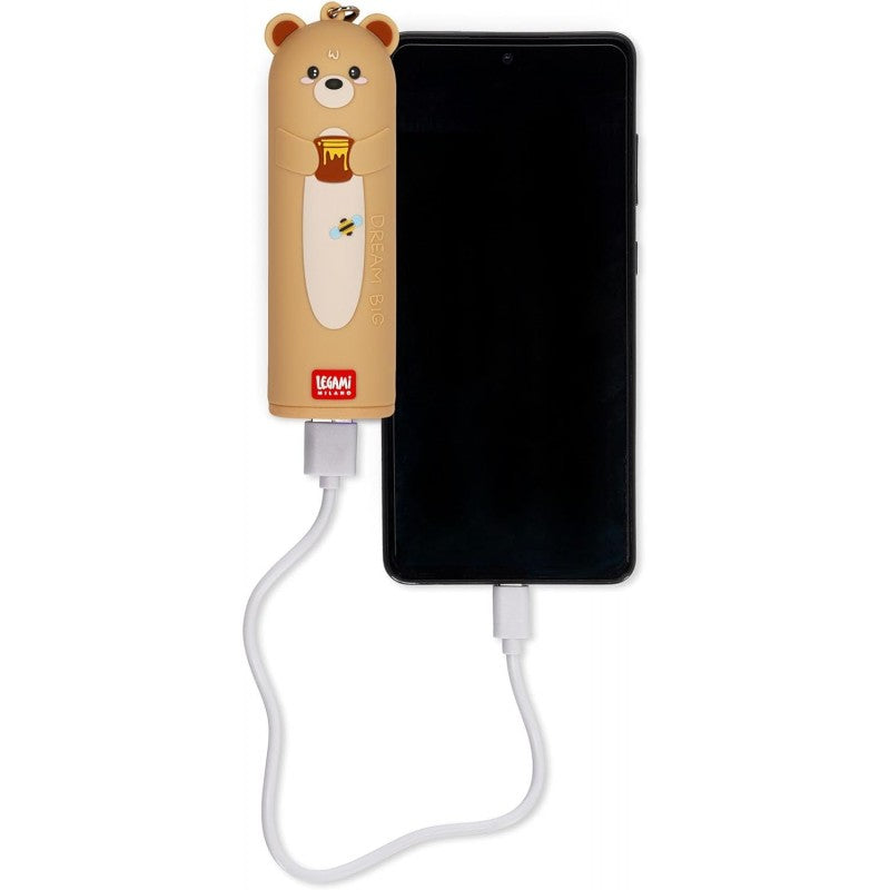 Power Bank Portatile Teddy 4800 Mah Con Cavo Usb Tipo C Incluso - Legami