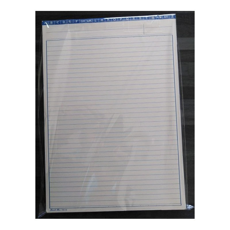 Prodotti Flex 1560 – Scheda Generica A Righe Con Rubrica A-z E Punti Traccia Colonne - 30,2x21